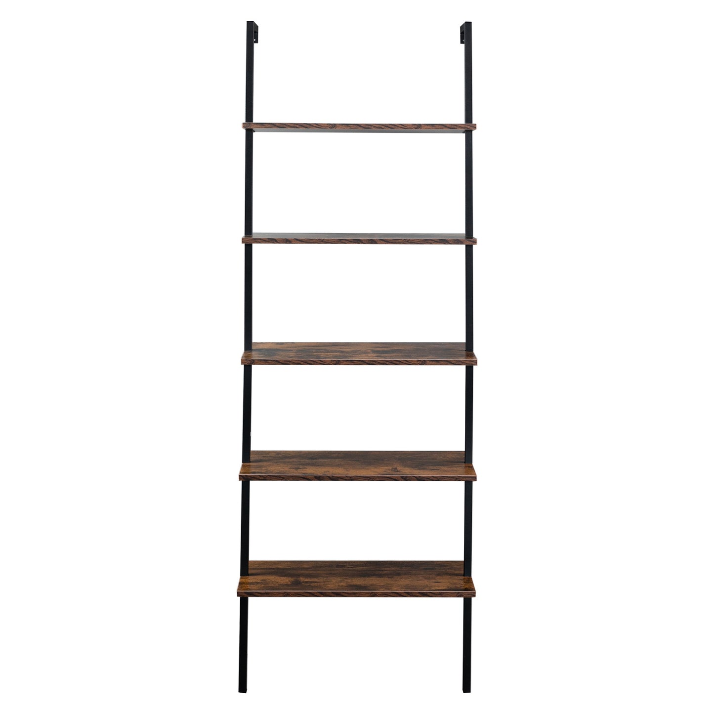 5 Floors Against The Wall Fixed Bookshelves Retro Style